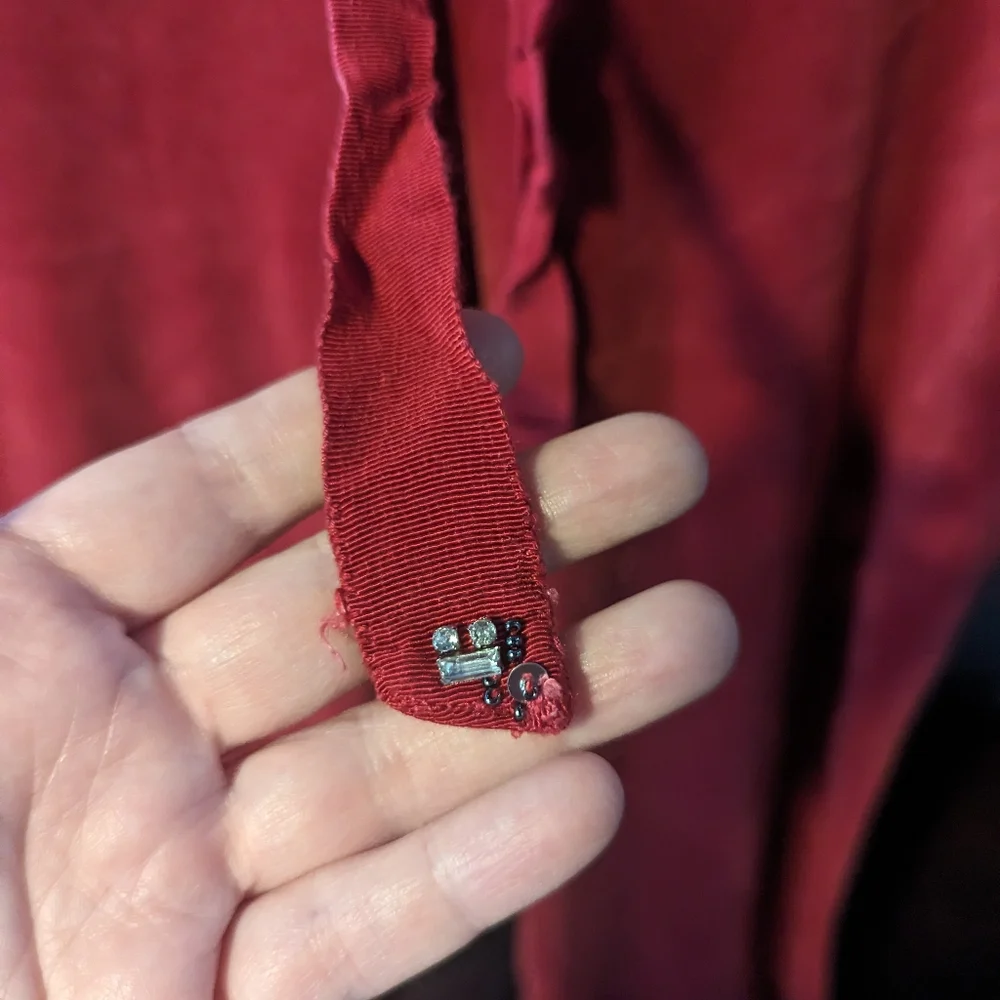 Vintage Juicy Couture Y2K red Terry Cloth Tracksuit Pants - Picture 2 of 6